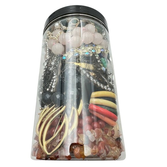 Mystery Jewelry Jar #1042 Wearable Quality Pieces 2lbs Necklace Bracelet Earring - Picture 1 of 4